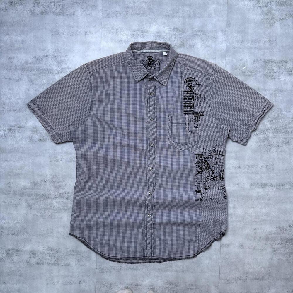 Y2K Guess 00s Affliction style button up shirt - image 1